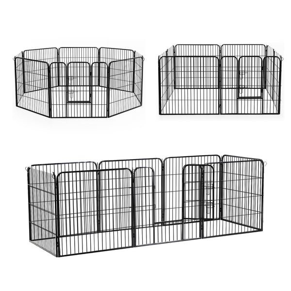 Ruime stalen puppyren van 80 cm hoog XL – ideaal als ruime hondenren of kennel | Zenzee