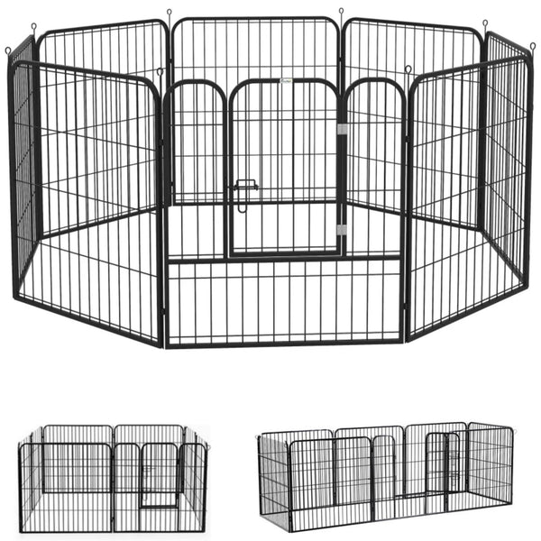 Ruime stalen puppyren van 100 cm hoog XXL – ideaal als ruime hondenren of kennel | Zenzee