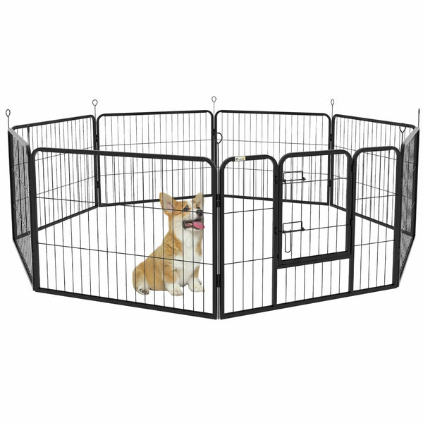 Ruime stalen puppyren van 60 cm hoog L – ideaal als ruime hondenren of kennel | Zenzee