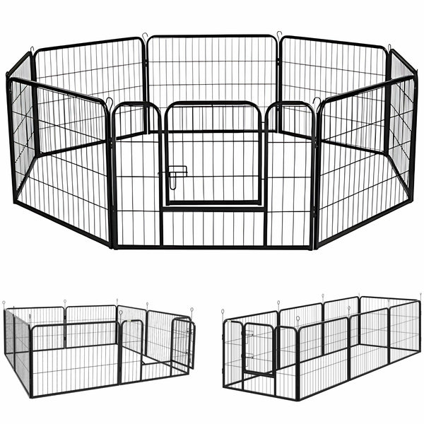 Ruime stalen puppyren van 60 cm hoog L – ideaal als ruime hondenren of kennel | Zenzee
