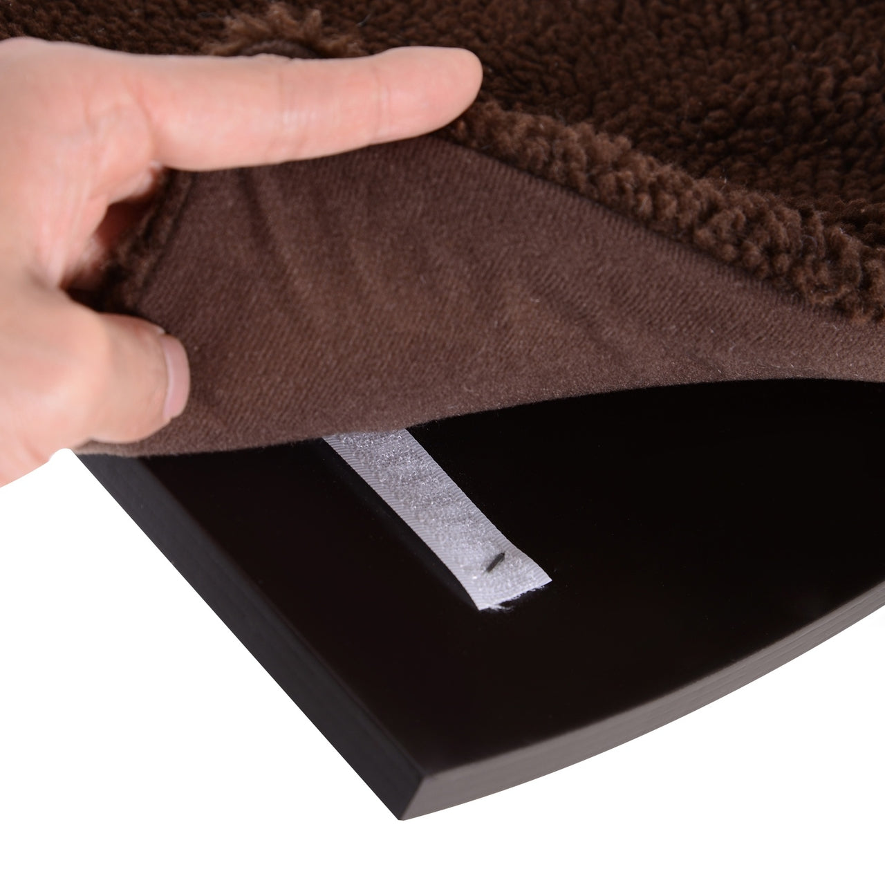 Bruin Kattenbed van MDF met Wasbare Bekleding – Voor Wandmontage en Verhoogd Slapen