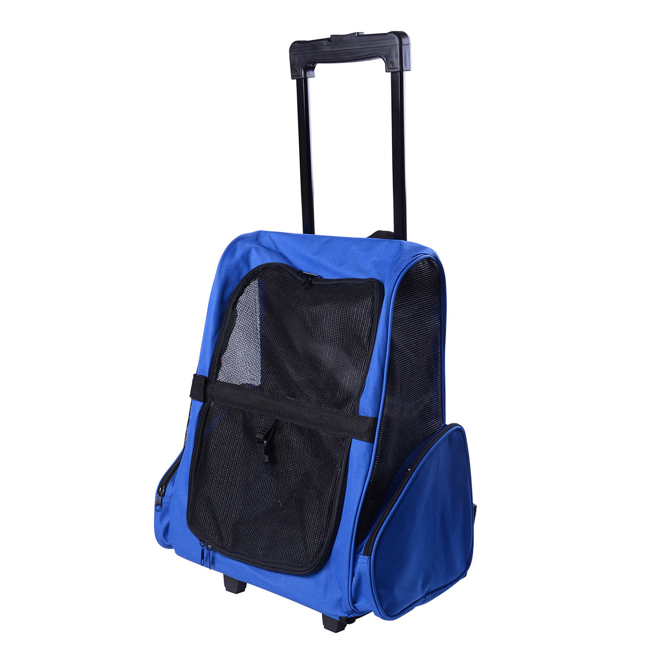 Hondentrolley en rugzak in blauw/zwart – 36 x 30 x 49 cm