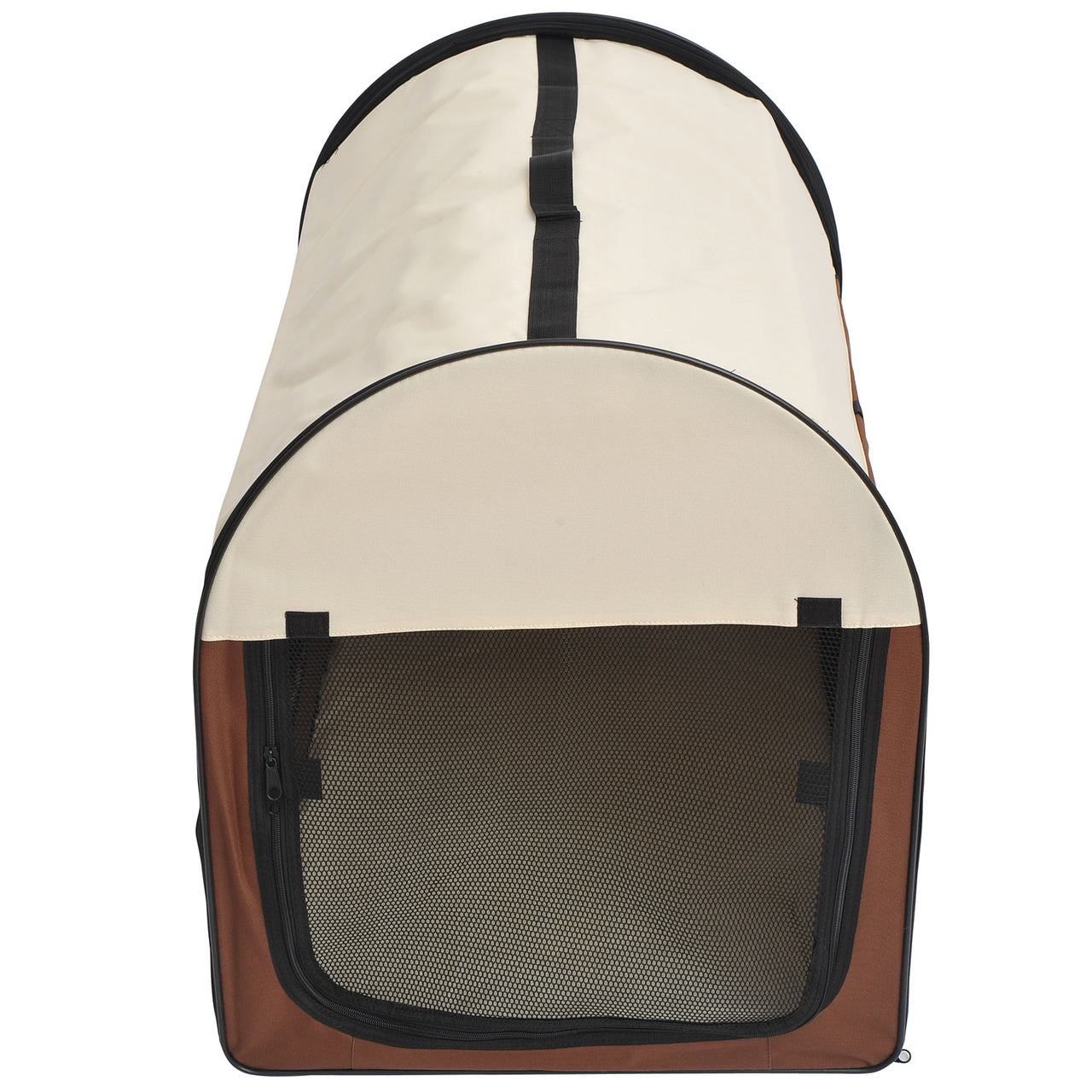 Opvouwbare honden draagtas maat S – 46x34x41 cm koffie crème