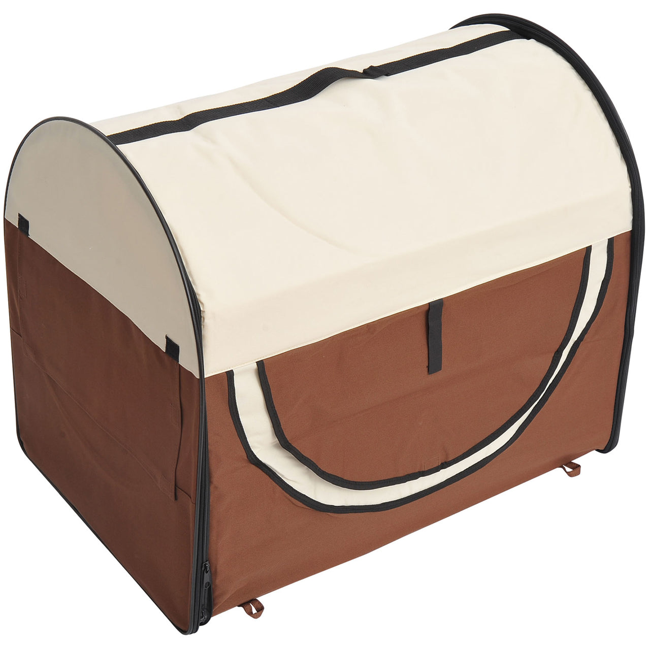 Opvouwbare honden draagtas maat S – 46x34x41 cm koffie crème