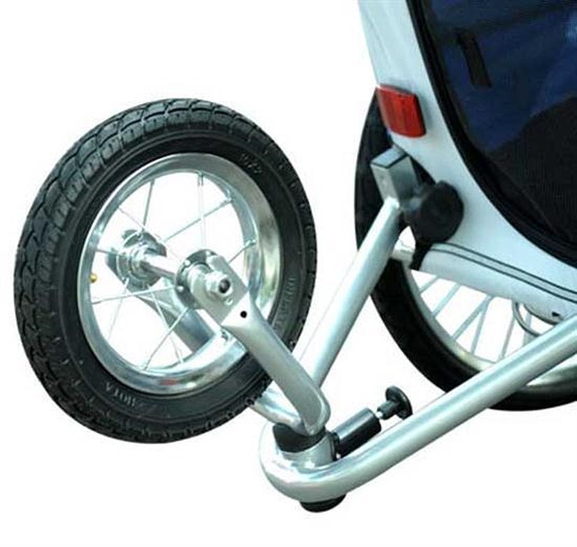 Hondenfietskar buggy wit/blauw – 130x90x110 cm geveerd en geremd