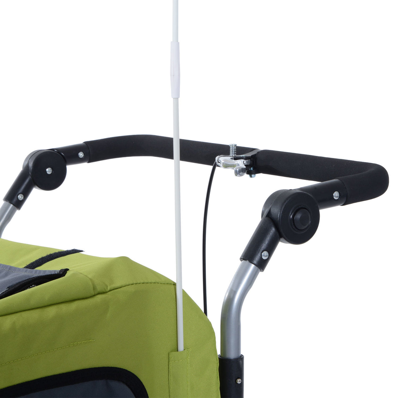 Hondenfietskar met Vering en Rem – Groen/Grijs voor Soepele Ritten