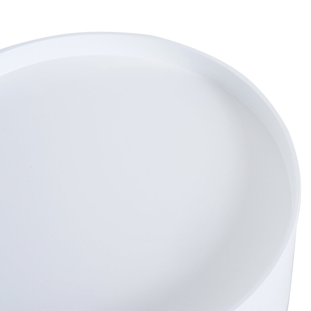 Ronde Bijzettafel met Lade – Witte Scandinavische Tafel voor Woon- of Slaapkamer