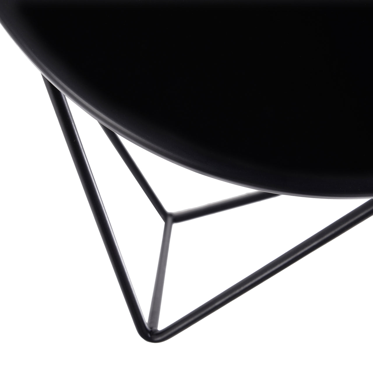 Zwarte Ronde Bijzettafel met Opbergruimte – Geometrisch Design voor Moderne Woonkamers