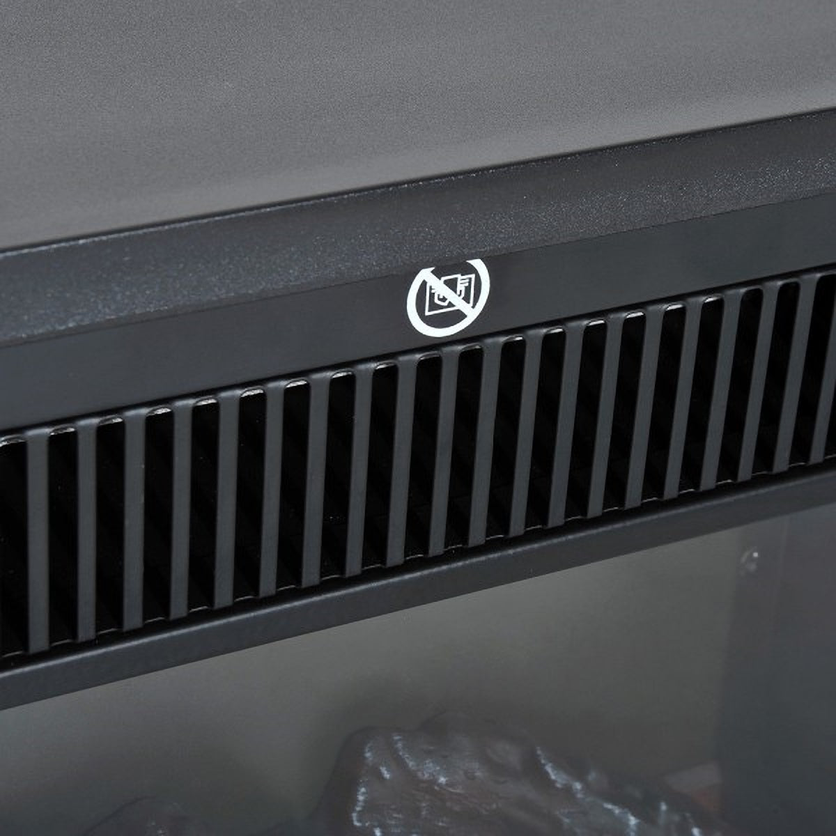 Vrijstaande Zwarte Elektrische Sfeerhaard – 1200W