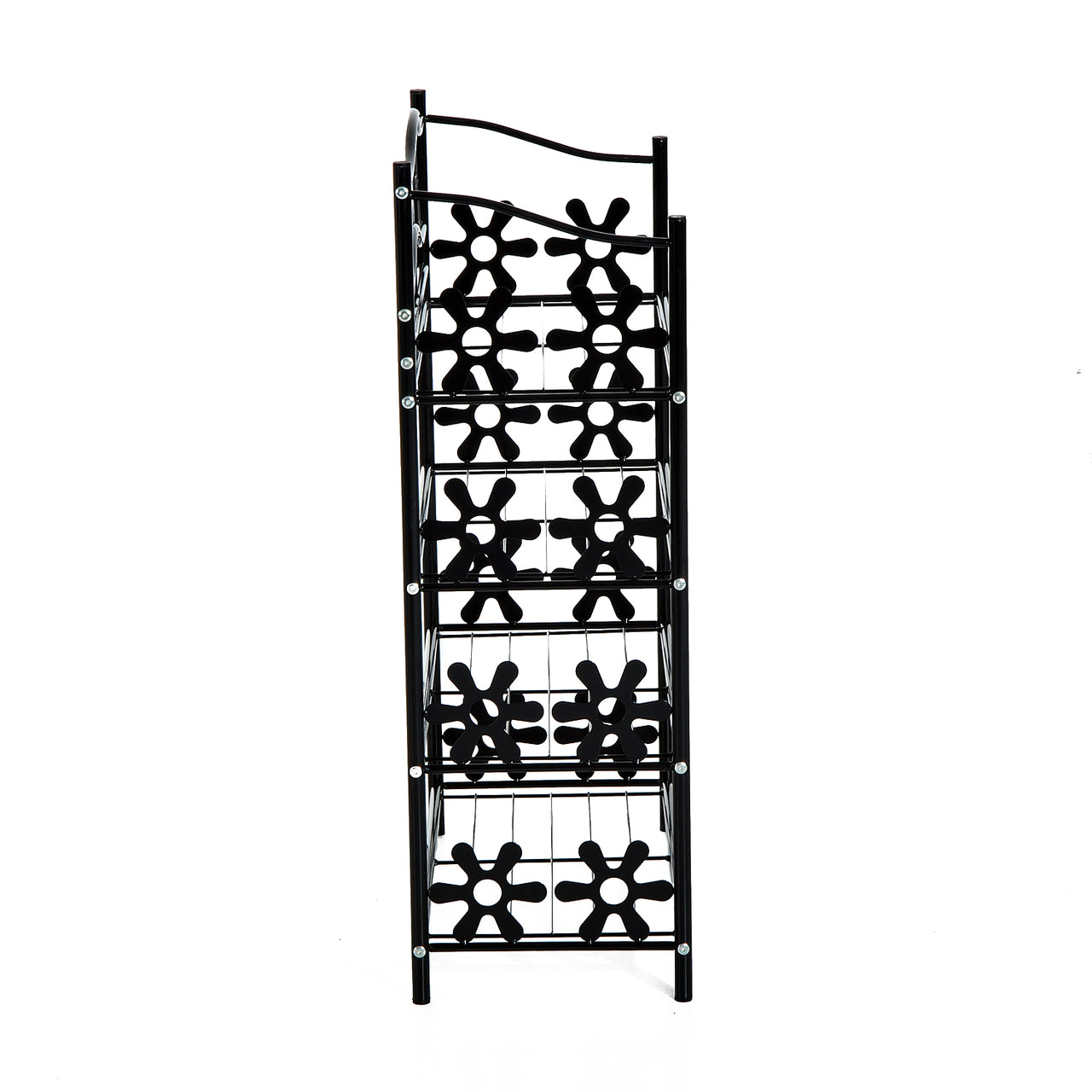 Zwart Metalen Plantenrek met 4 Etages – Decoratief en Duurzaam