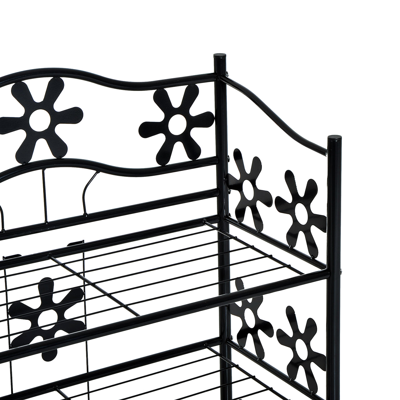 Zwart Metalen Plantenrek met 4 Etages – Decoratief en Duurzaam