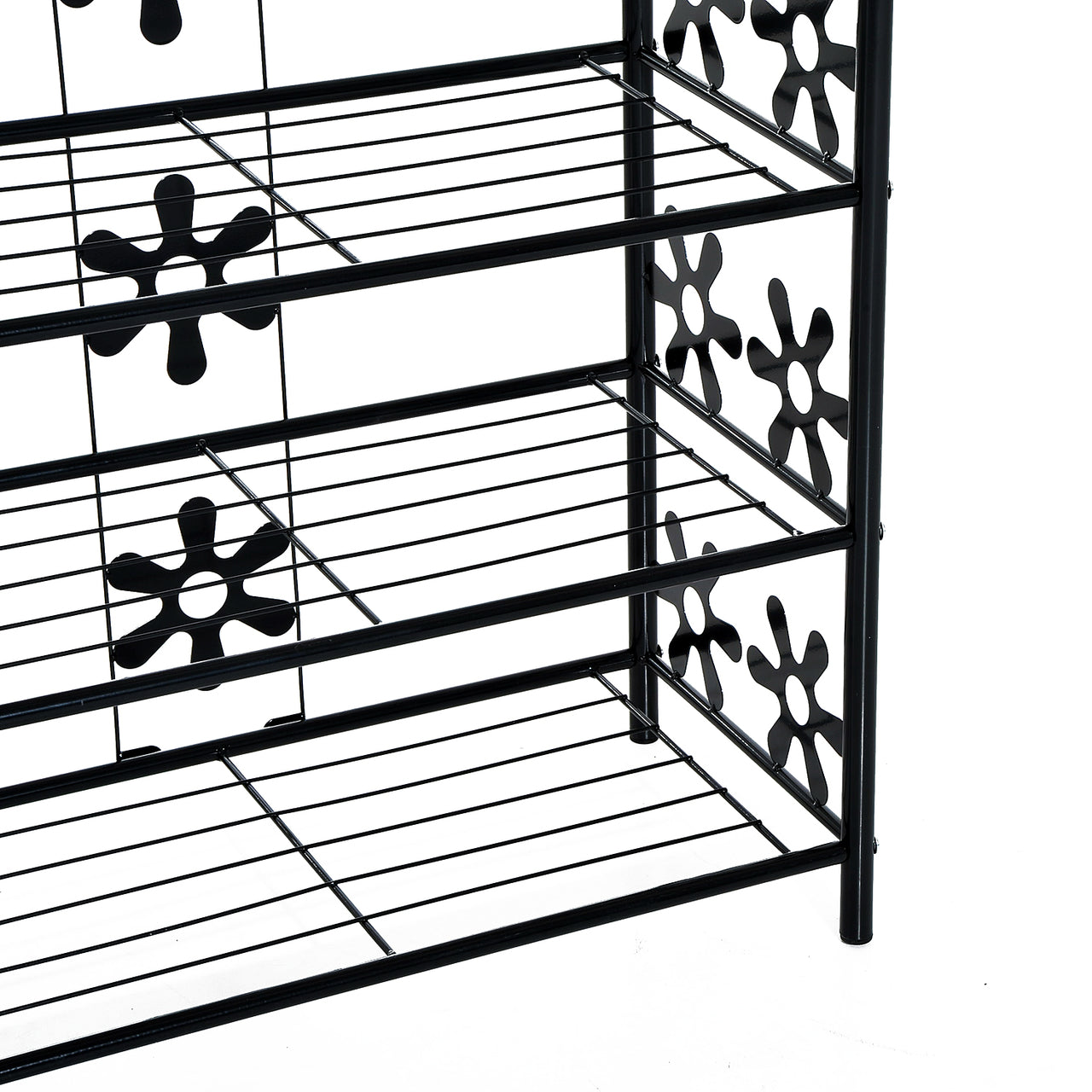 Zwart Metalen Plantenrek met 4 Etages – Decoratief en Duurzaam