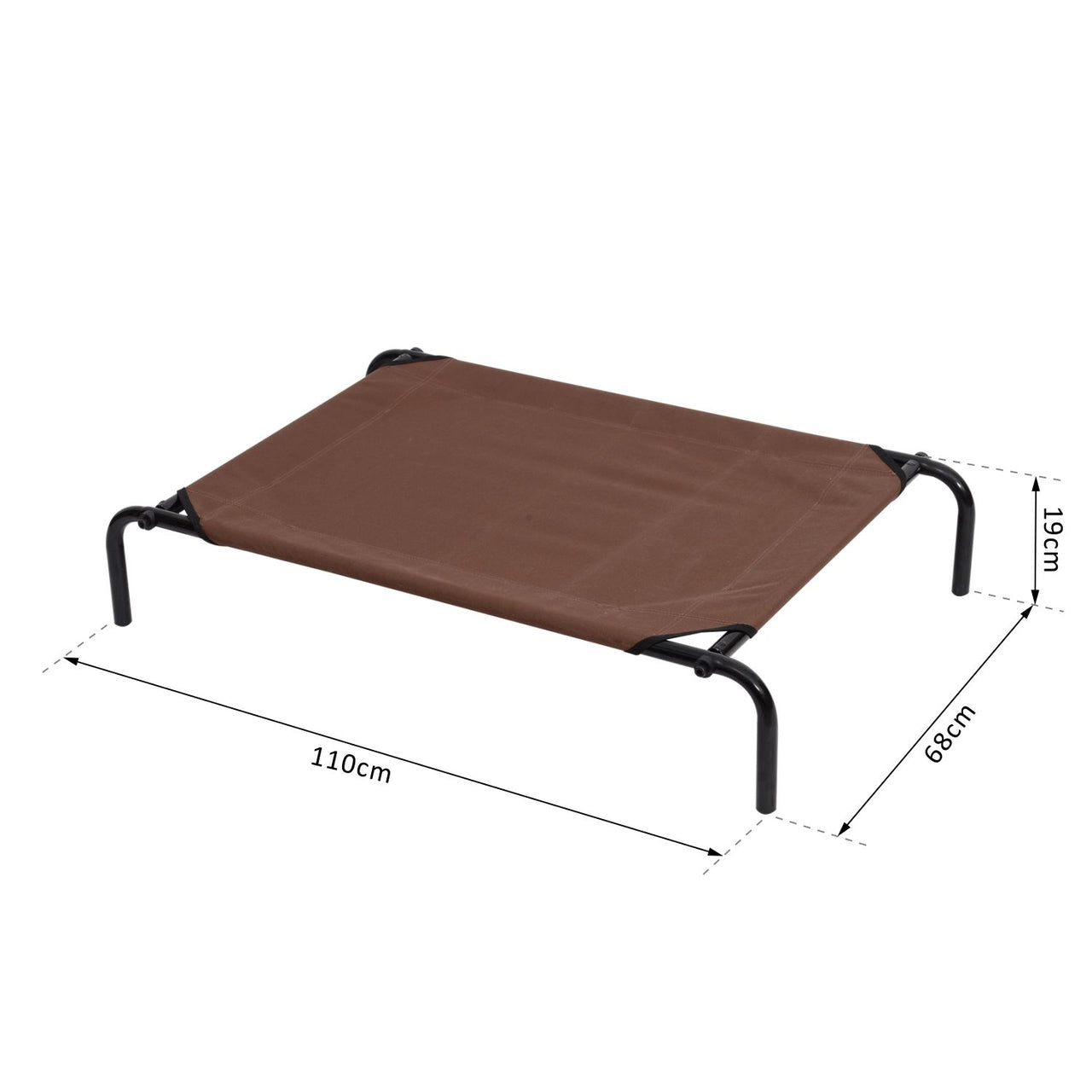 Honden ligbed grote hondenstretcher XL 110×68 cm met 2 overtrekhoezen en stevig frame voor comfortabel gebruik binnen en buiten