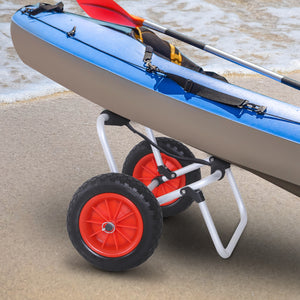 Kayaktrolley sup en kano transportkar – robuust en handig met stevige luchtbanden voor eenvoudig vervoer over zand en gras