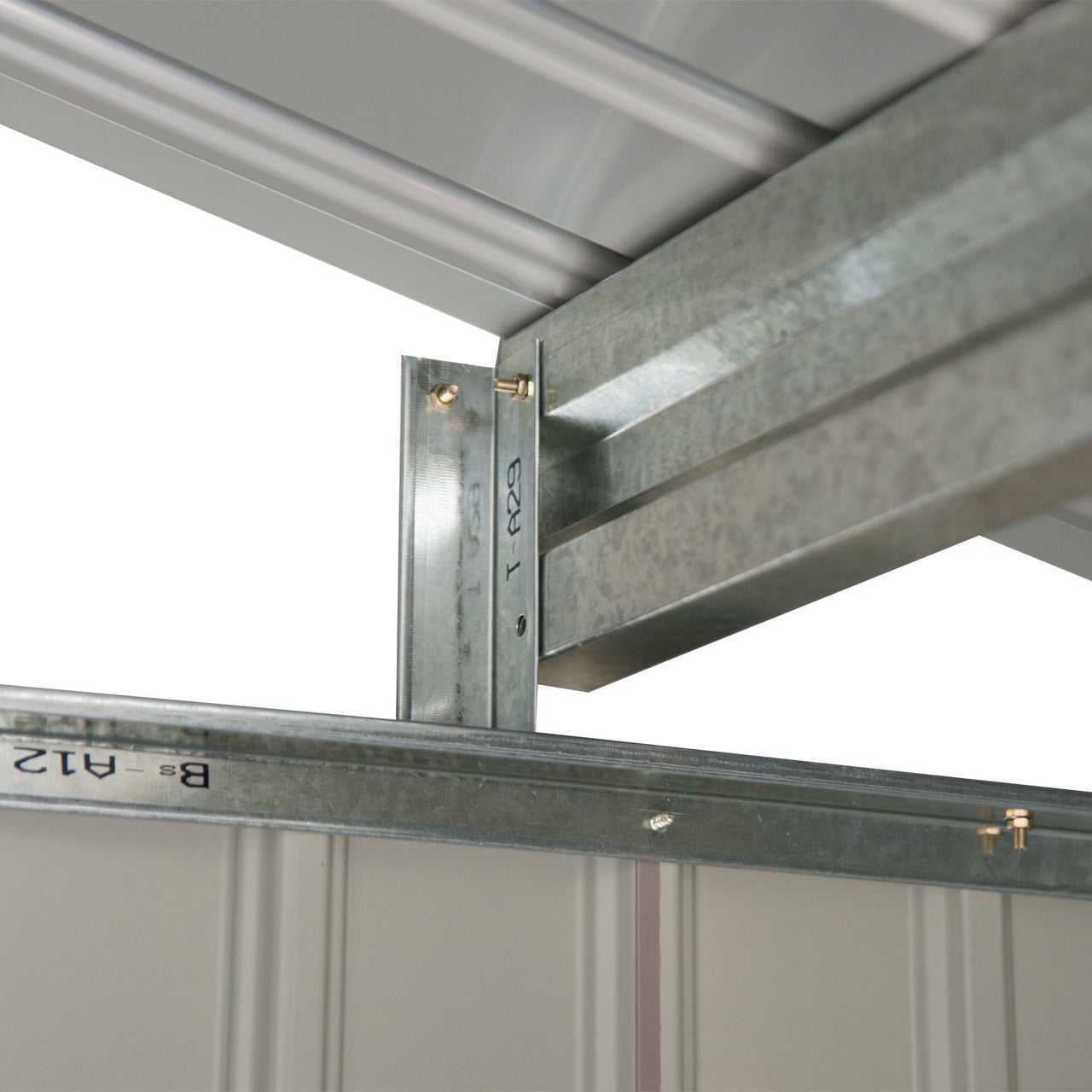 Metalen Tuinhuis met Schuifdeuren en Ventilatie – 213×127×185 cm – Grijs