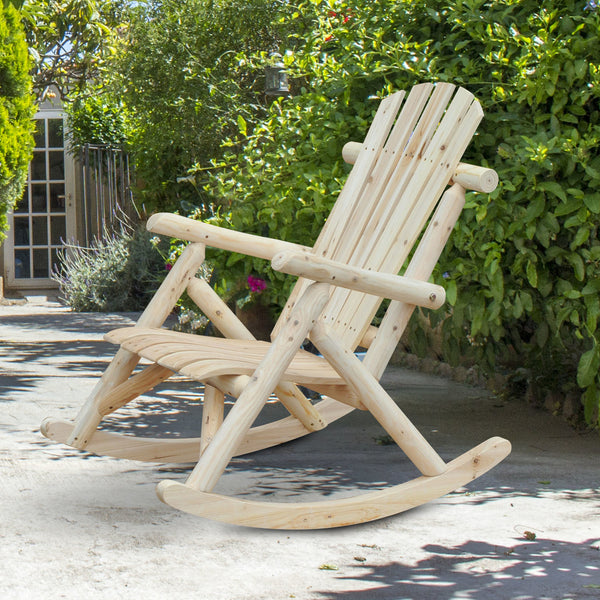 Ergonomische Schommelstoel van Massief Dennenhout – Natuurkleur – 66×96×98 cm