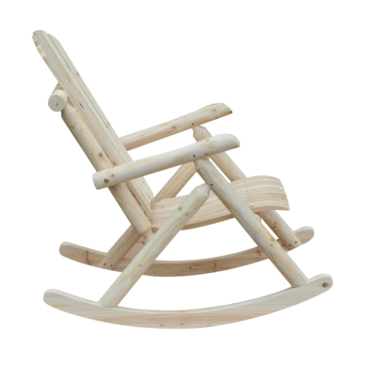 Ergonomische Schommelstoel van Massief Dennenhout – Natuurkleur – 66×96×98 cm