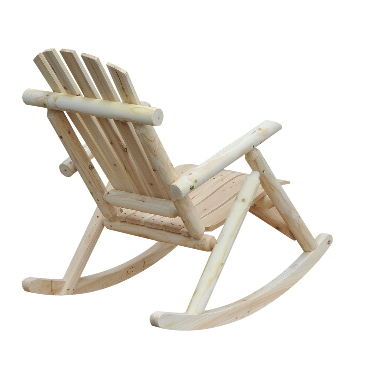 Ergonomische Schommelstoel van Massief Dennenhout – Natuurkleur – 66×96×98 cm