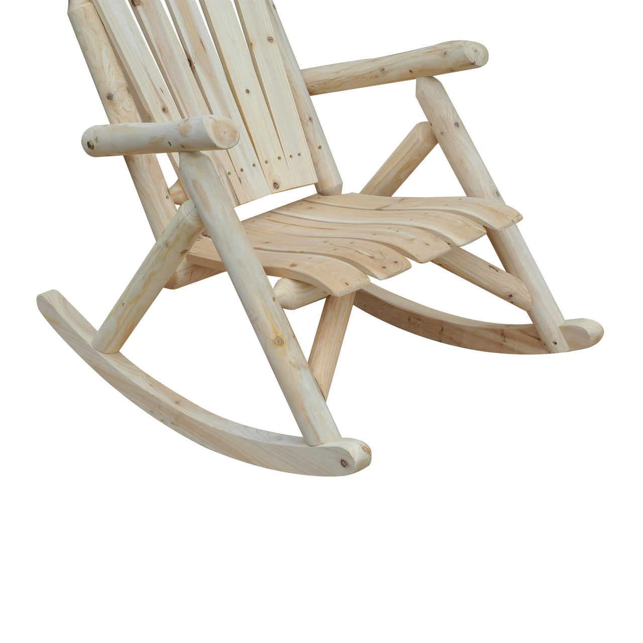 Ergonomische Schommelstoel van Massief Dennenhout – Natuurkleur – 66×96×98 cm