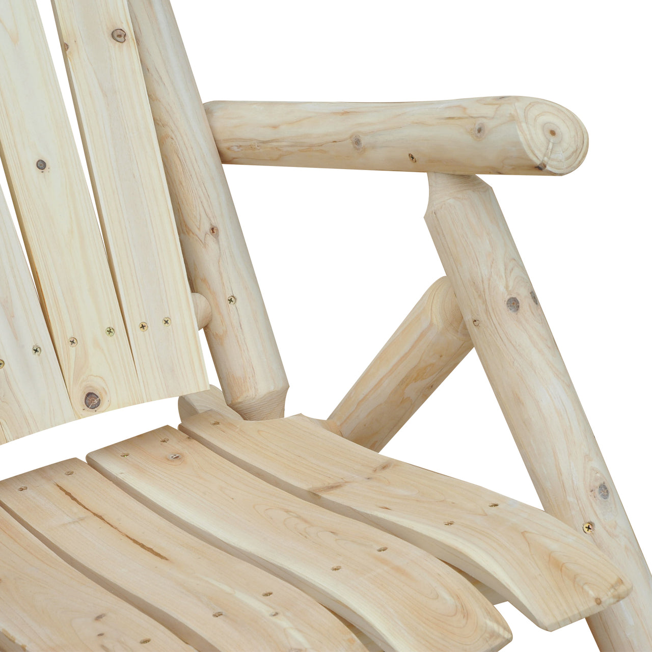 Ergonomische Schommelstoel van Massief Dennenhout – Natuurkleur – 66×96×98 cm