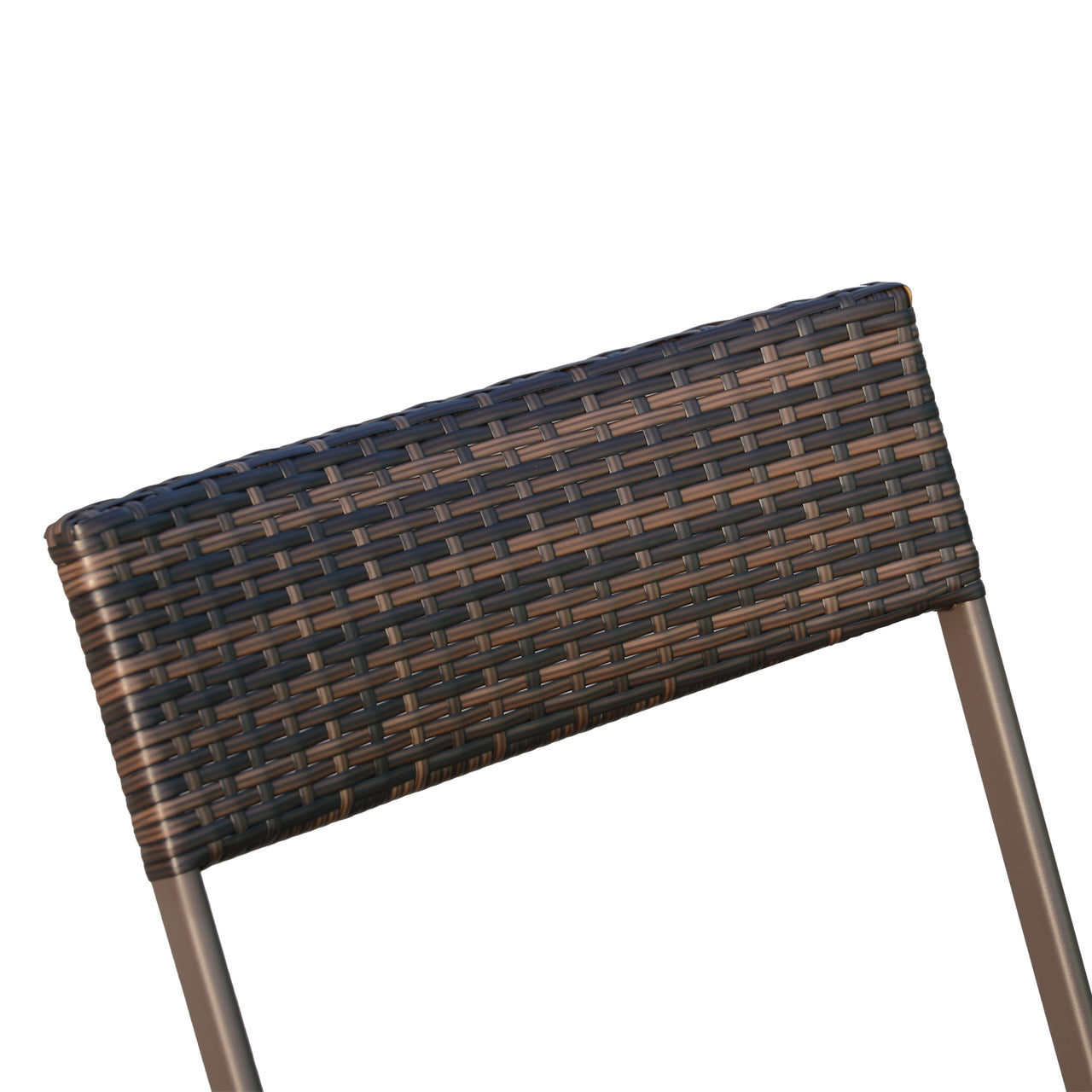 Inklapbare 3-delige Bistroset van Poly Rattan – Bruin