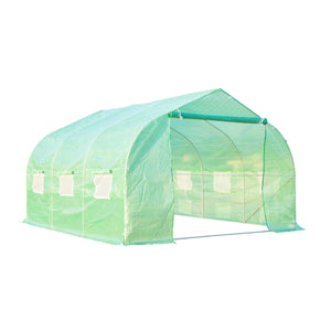 Tunnelkas M van 3,5 x 3 x 2 m – Groene foliekas met stevige constructie voor bescherming buiten tegen weer en wind