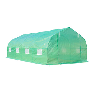 Tunnelkas XL van 6 x 3 x 2 m – Groene foliekas voor buitengebruik met stevig frame en ventilatievensters voor optimale kweekplezier