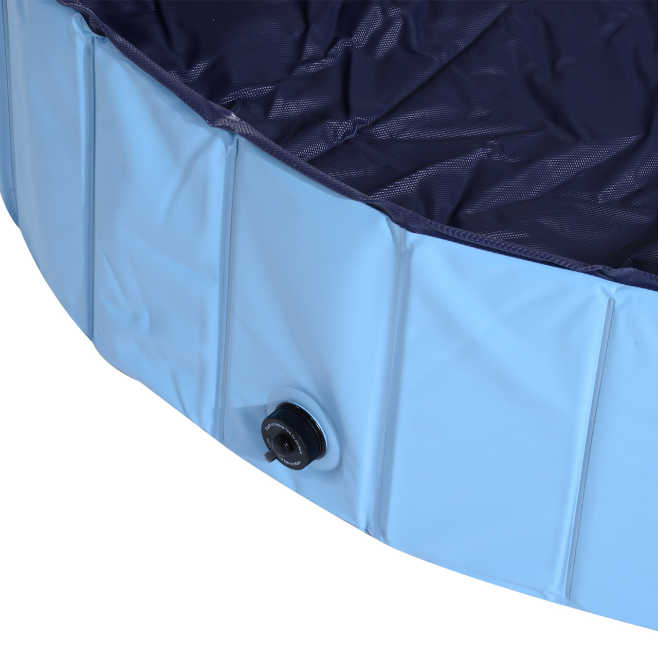Opvouwbaar blauw hondenzwembad – Ø 140 x 30 cm, ideaal voor warme dagen