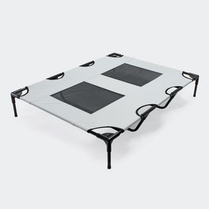 Groot hondenligbed grijs XXL 122x92x23 cm – stevig en ademend ligbed voor comfortabel rusten binnen en buiten | Zenzee