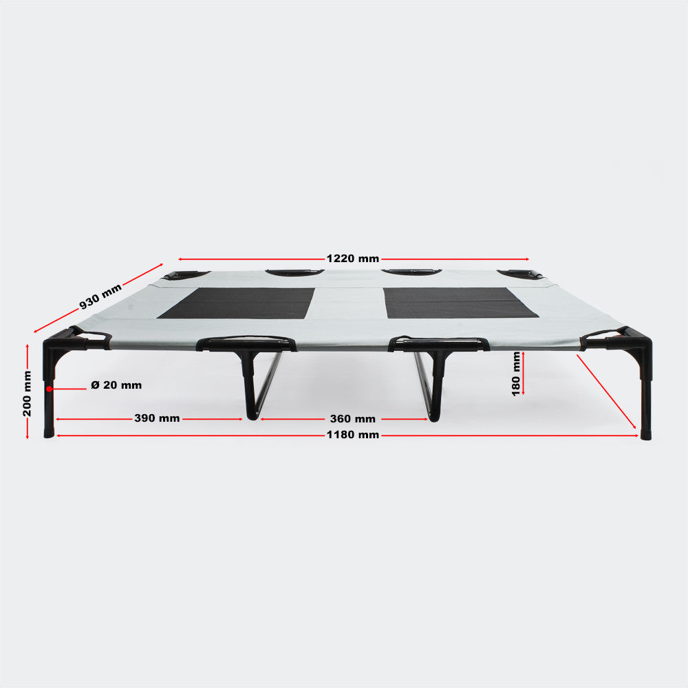 Hondenstretcher XXL 122 x 93 cm - Grijs