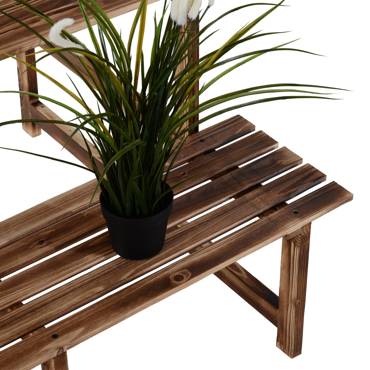 Plantenrek 3-laags dennenhout 100 x 40 x 120 cm