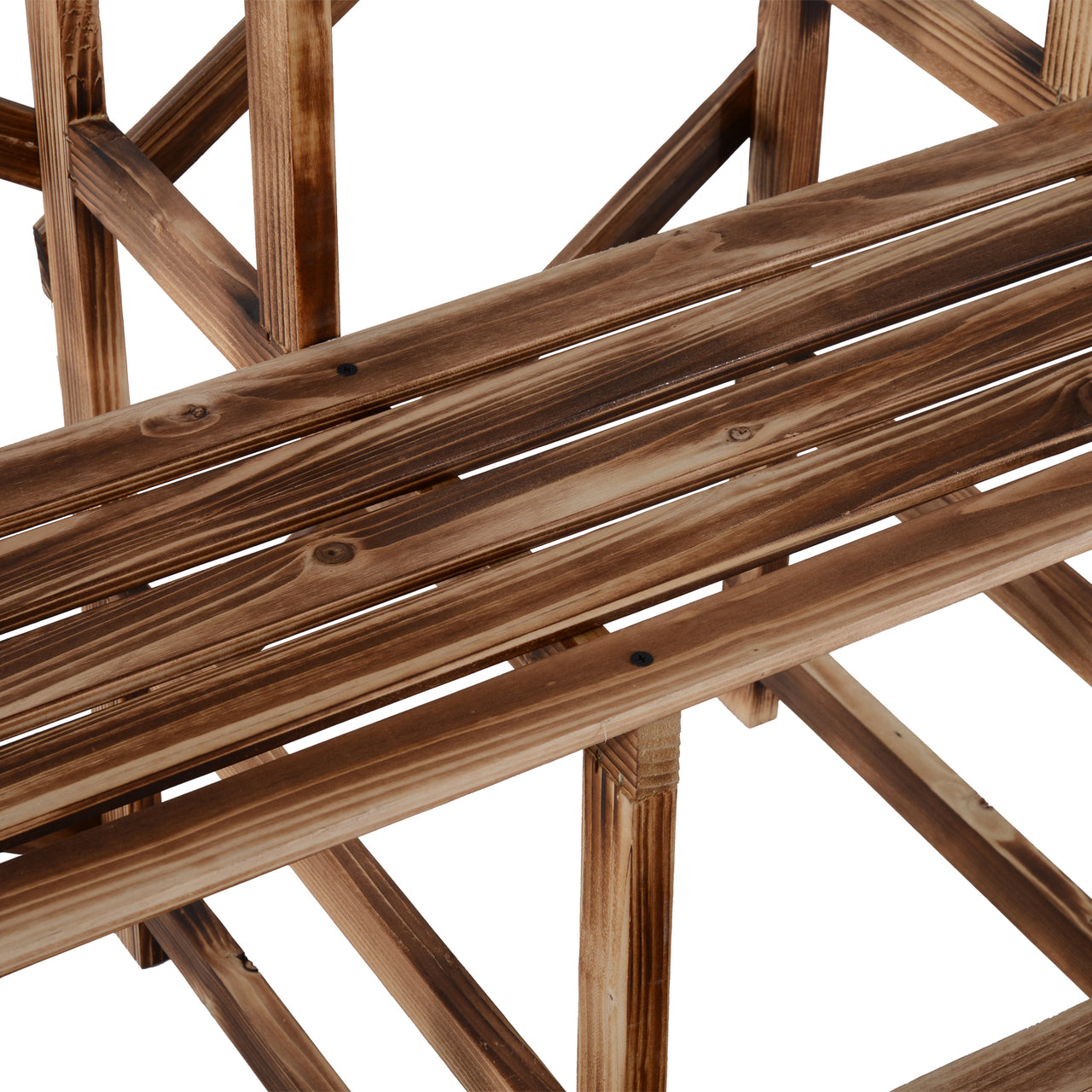 Plantenrek 3-laags dennenhout 100 x 40 x 120 cm