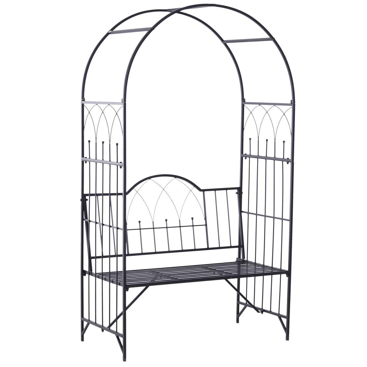 Tuinbank met rozenboog 115 x 59 x 203 cm