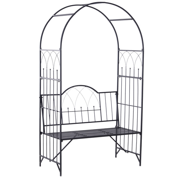 Tuinbank met rozenboog 115 x 59 x 203 cm