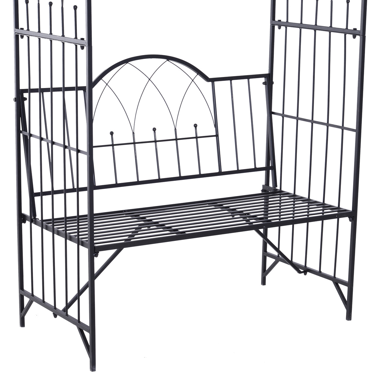 Tuinbank met rozenboog 115 x 59 x 203 cm