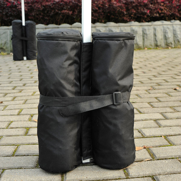 Partytent zandzak gewichten (set van 4, zwart)