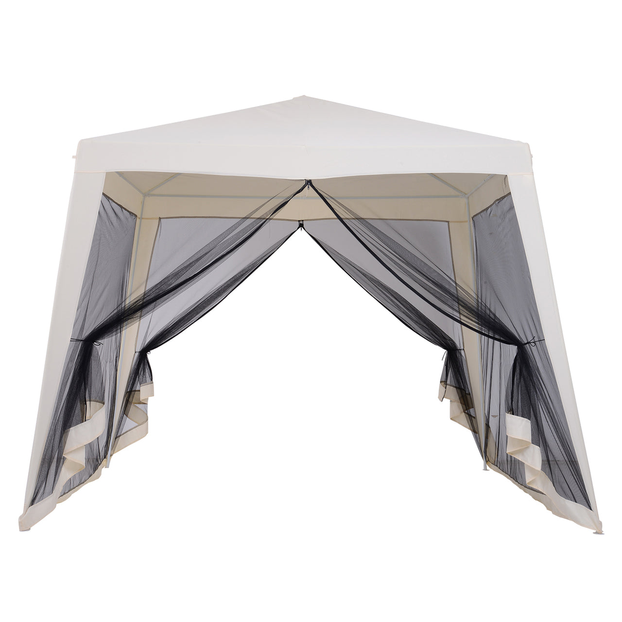 Tuinpaviljoen 3 x 3 m met muggengaas - Beige