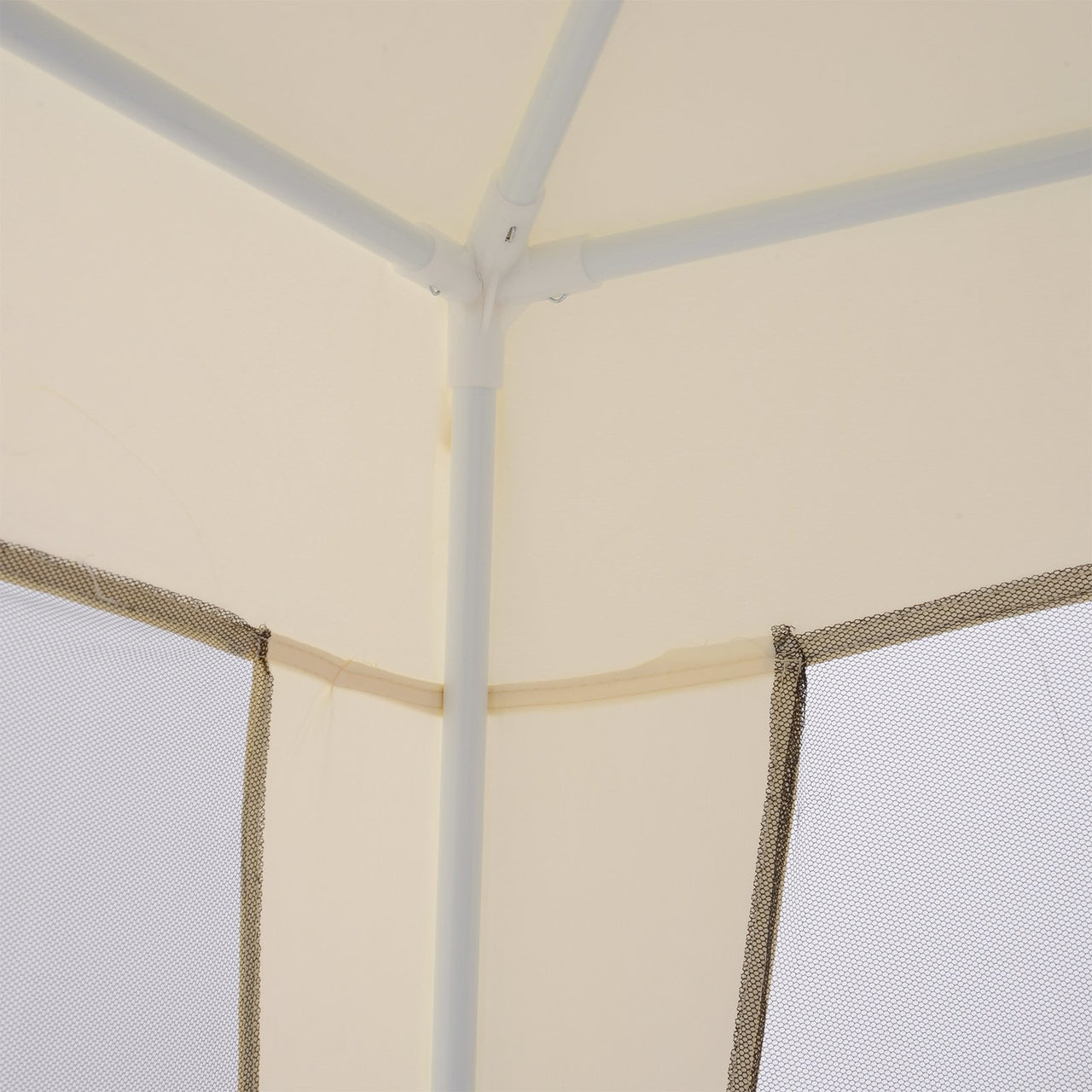 Tuinpaviljoen 3 x 3 m met muggengaas - Beige