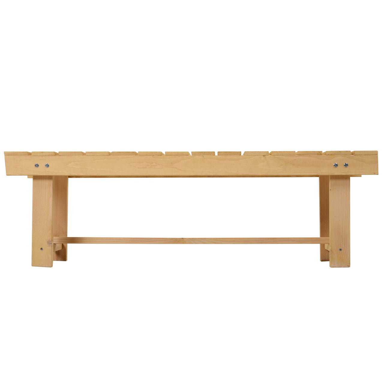 Houten tuinbank 2-persoons 128 cm (naturel)