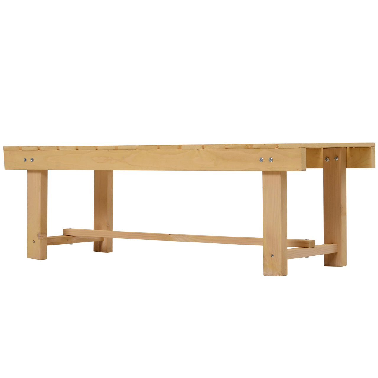 Houten tuinbank 2-persoons 128 cm (naturel)