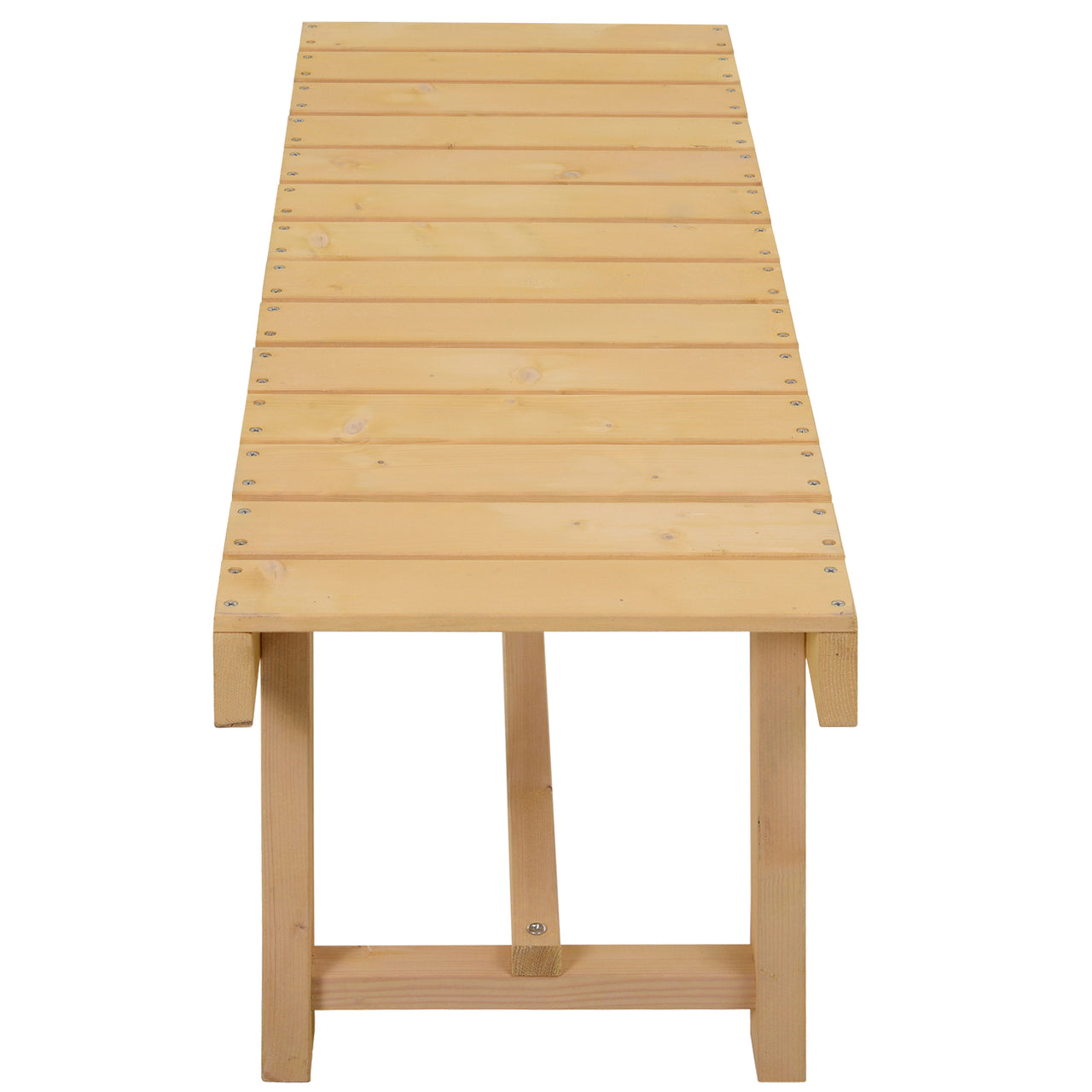 Houten tuinbank 2-persoons 128 cm (naturel)