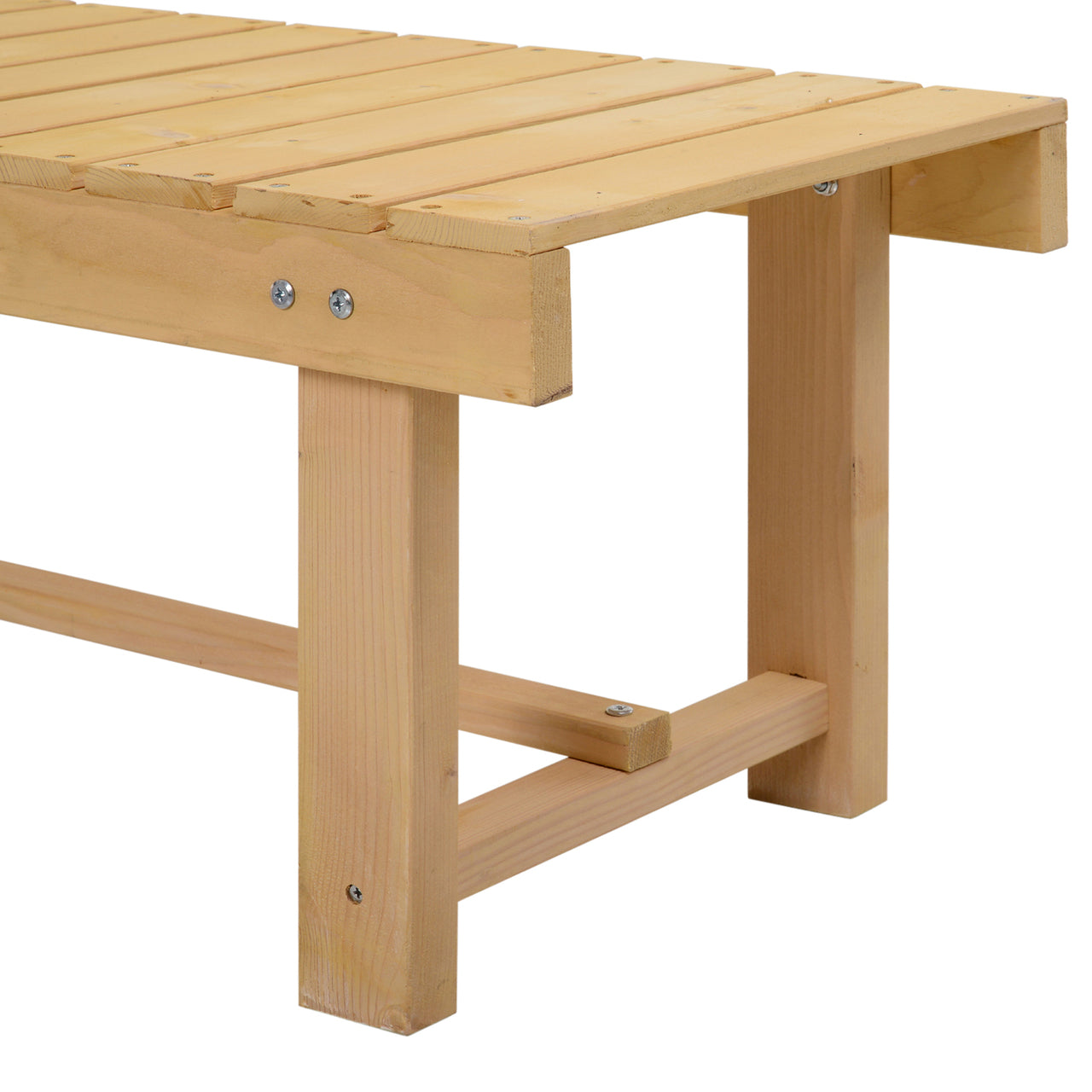 Houten tuinbank 2-persoons 128 cm (naturel)