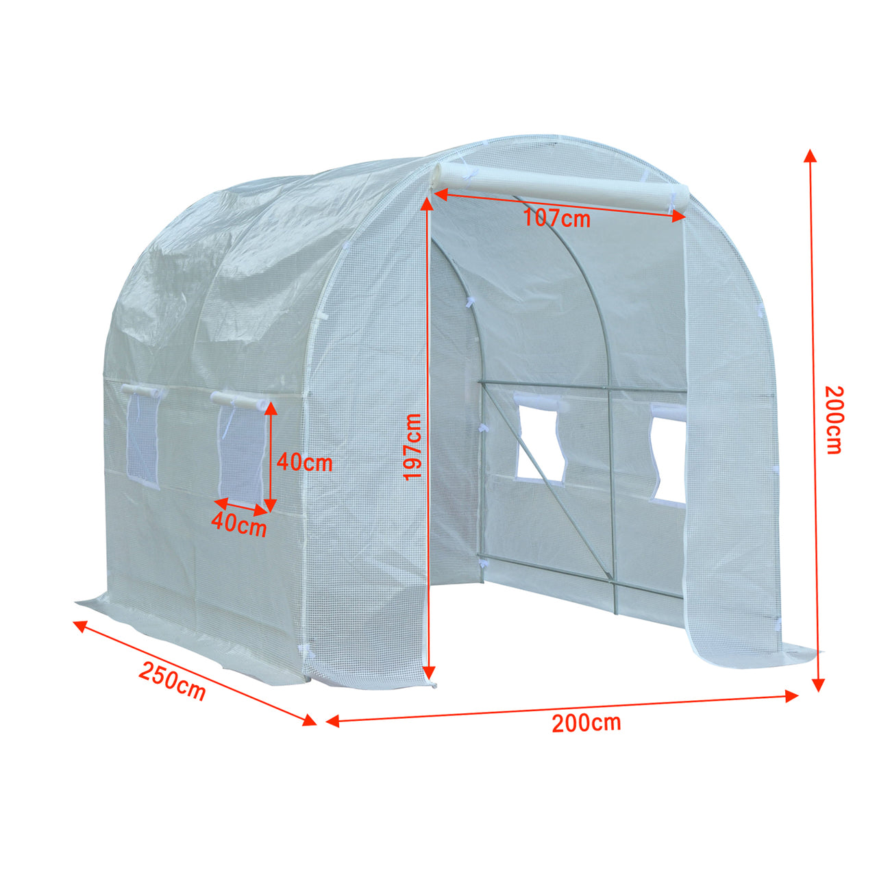 Tuinkas M 3,5 x 2,0 x 2,0 m transparant als foliekas