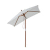Rechthoekige luxe balkonparasol 200 x 150 cm creme met knikbaar en UV-bescherming