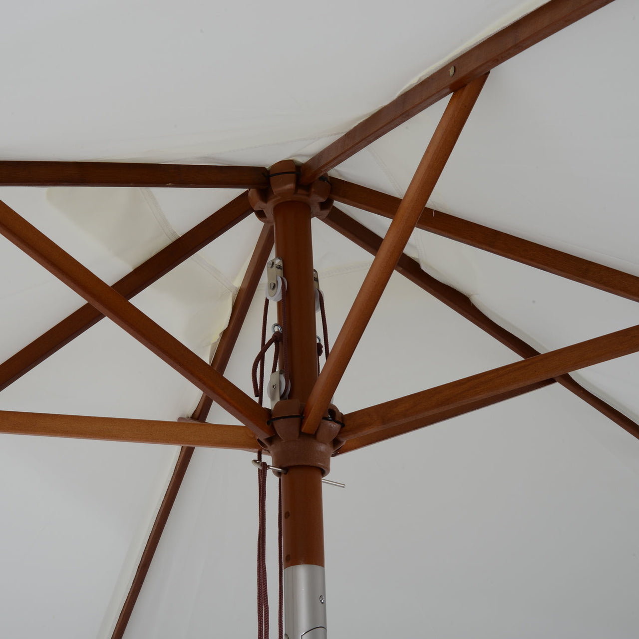 Rechthoekige luxe balkonparasol 200 x 150 cm creme met knikbaar en UV-bescherming
