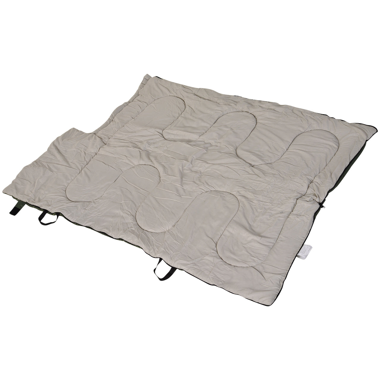 Kampeerbed met matras slaapzak tent groen opvouwbaar 193x78x118 cm