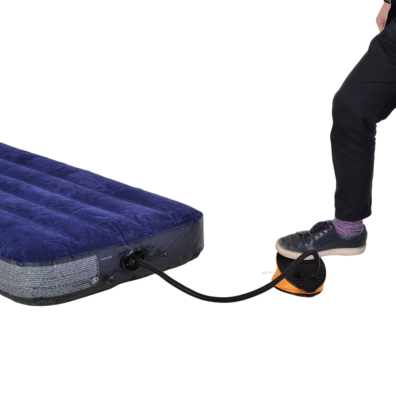 Kampeerbed met matras slaapzak tent groen opvouwbaar 193x78x118 cm
