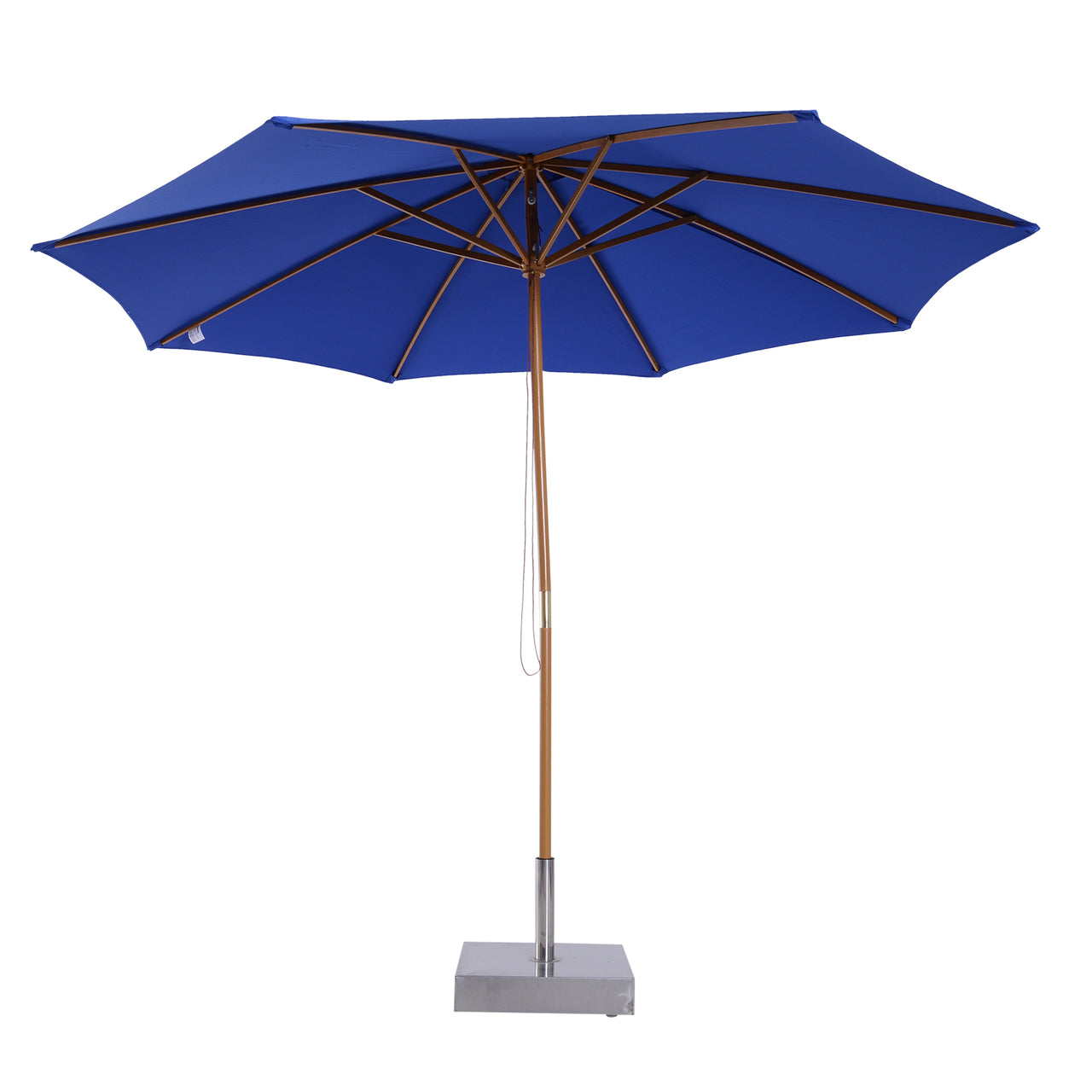 Blauwe balkon parasol 300x245 cm – knikbaar met UV-bescherming