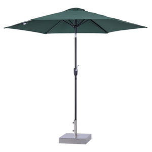 Groene balkonparasol 270 cm – knikbaar en met handslinger, ideaal voor schaduw op tuin, terras of balkon