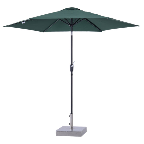 Groene balkonparasol 270 cm – knikbaar en met handslinger